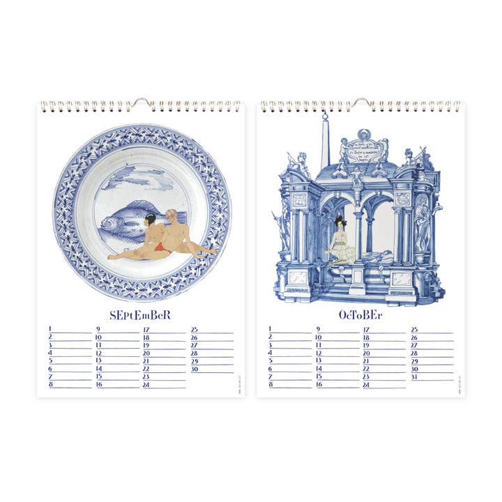 Lylies - Wholesale Kalender - Verjaardagskalender 'Dutch Blue' collages Rijksmuseum A45