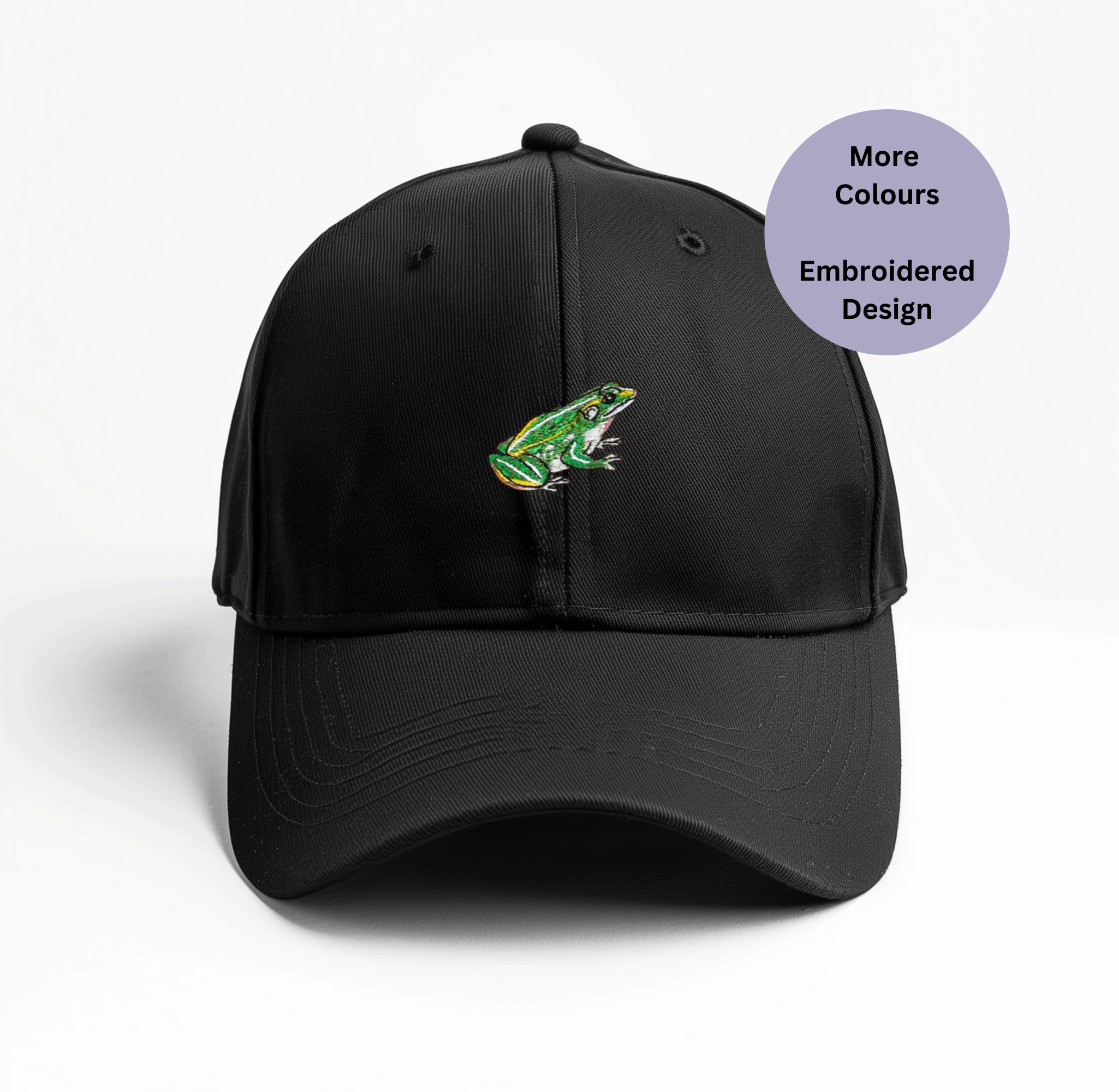 Thread and Needles Co - Wholesale Baseball Cap - Unisex - Embroidered Frog Baseball Cap Adjustable hat - Unisex1