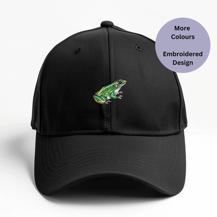 Thread and Needles Co - Wholesale Baseball Cap - Unisex - Embroidered Frog Baseball Cap Adjustable hat - Unisex1