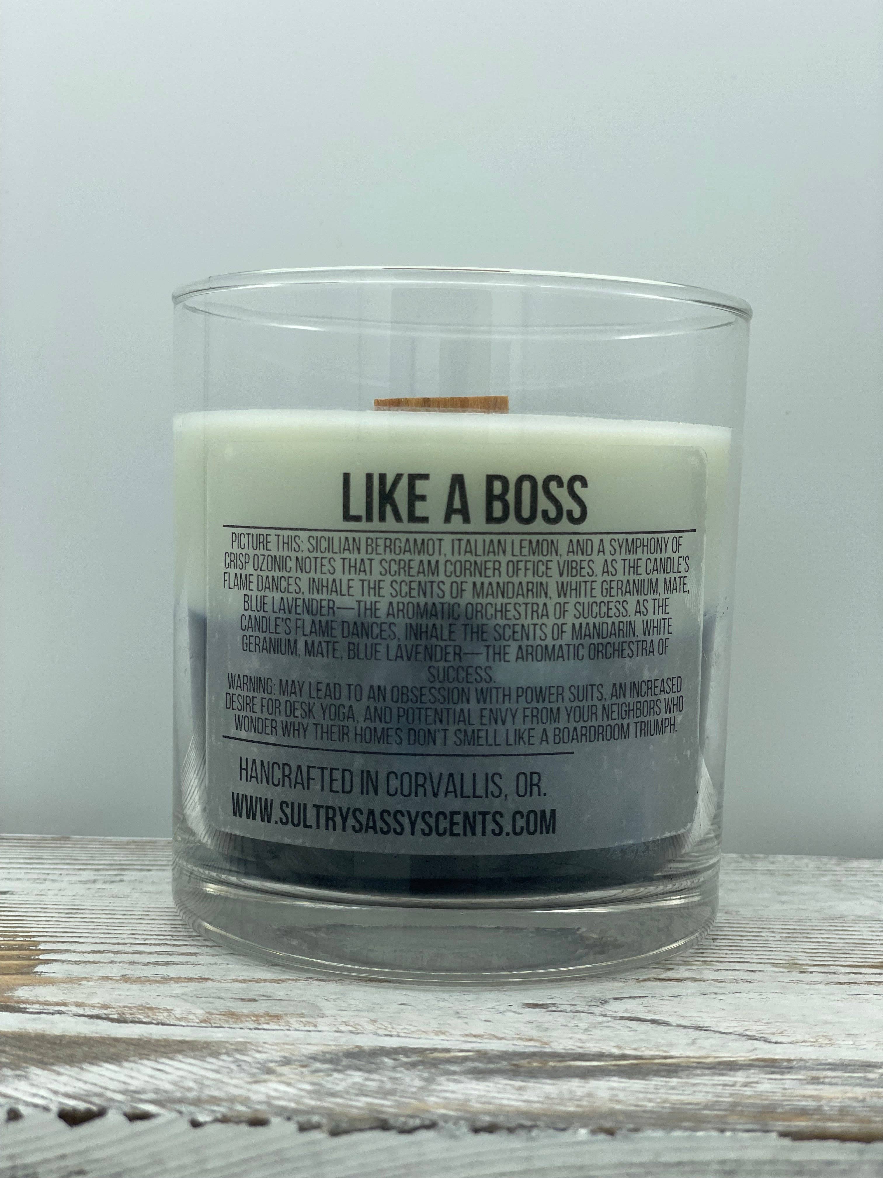 Sultry Sassy Scents - Wholesale Jar/Filled Candle - Like a Boss - Soy Wax Candle1