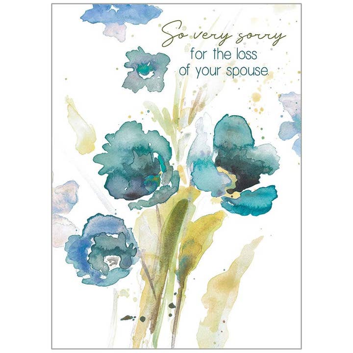 Watercolor Poppies - Faith SY Loss of Spouse Card for wholesale by Legacy