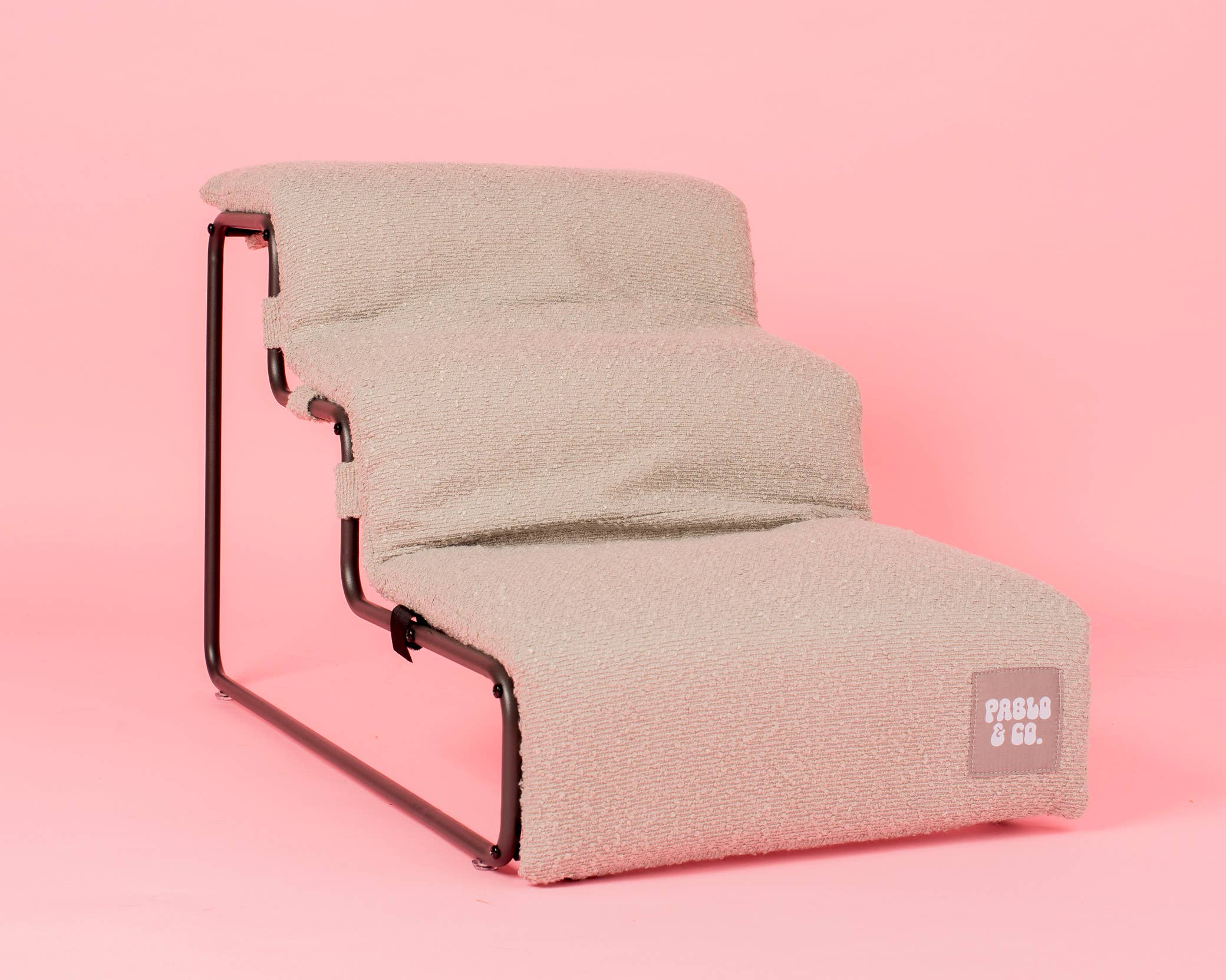 Pablo & Co. Boutique – wholesale Pet bed – Cat/dog – Pet Stairs for Cats & Dogs - Grey Boucle1