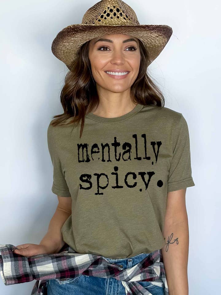 Mentally Spicy Book Graphic Tee| K253T for wholesale by Khristee