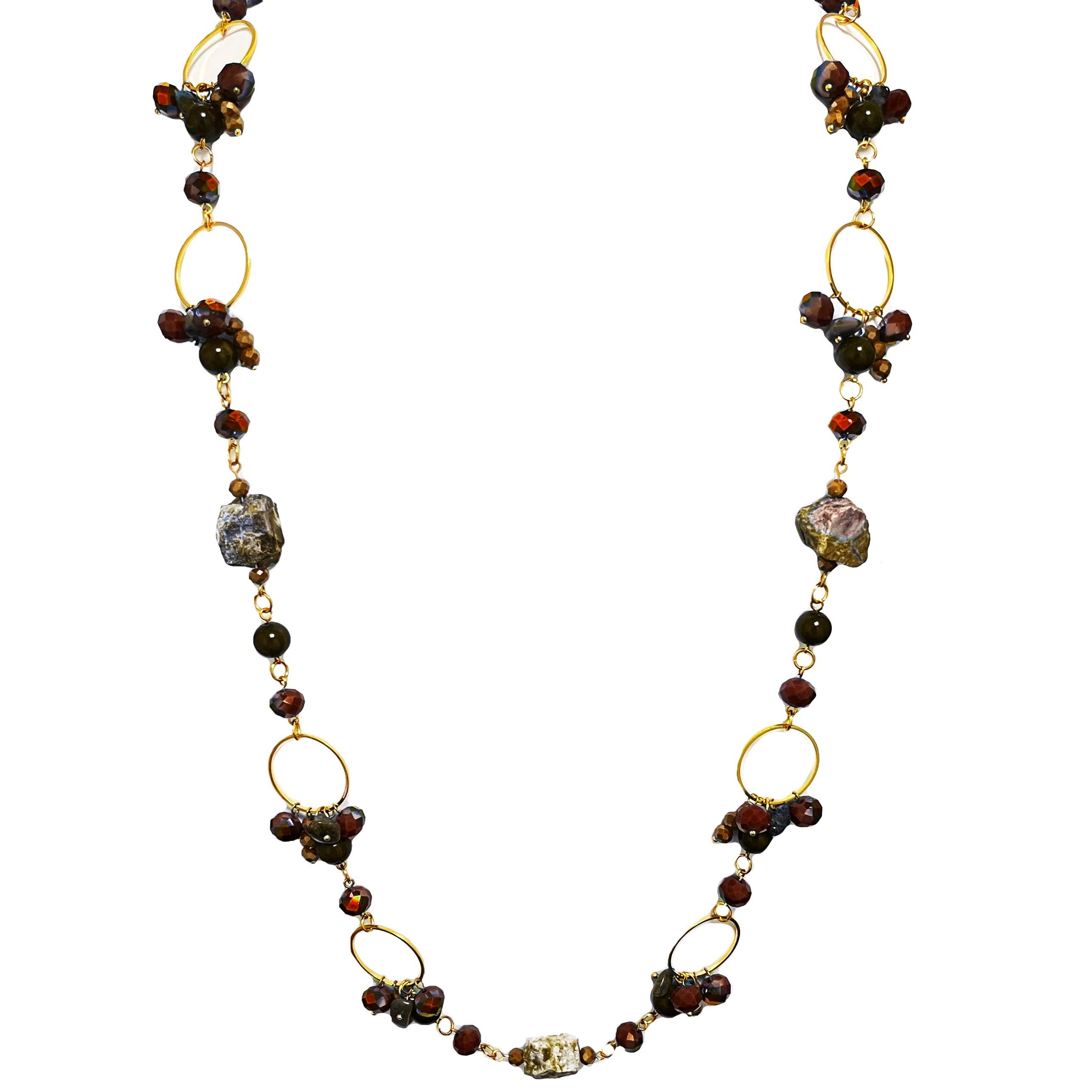 AMORINO SRL - Wholesale Beaded/Pearl Necklace - Long Necklace With Stone - HZM23144E7421