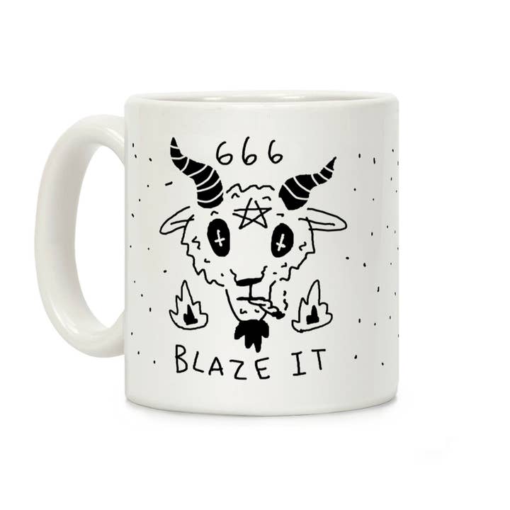 666 Blaze It Satan Coffee Mug for wholesale by LookHUMAN
