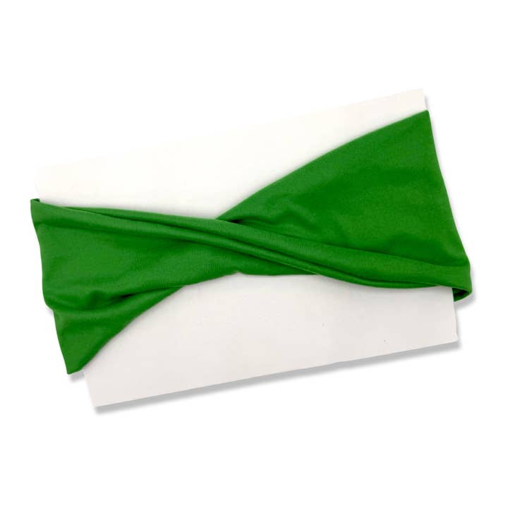 Kelly Groene Brede Gedraaide Haarband voor wholesale door The Happy Headband Co
