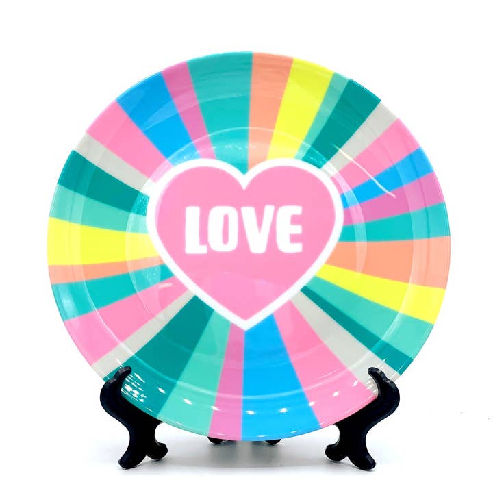 10 Inch Plate, Love Colour Burst by Adam Regester for wholesale by ART WOW