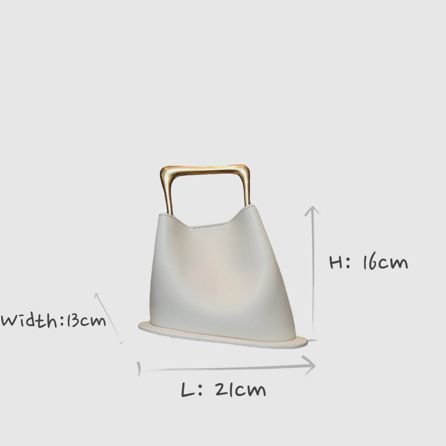 Sook Stainable – wholesale Top handle bag – women's – Geometric Artistic Design Metal Handle Leather Bag23