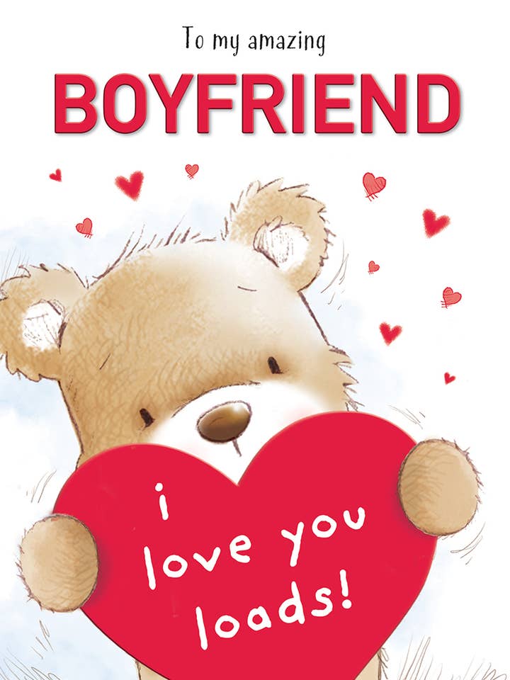 Carte de Saint-Valentin, Petit ami, Grand ours et cœur pour la vente par Piccadilly Greetings