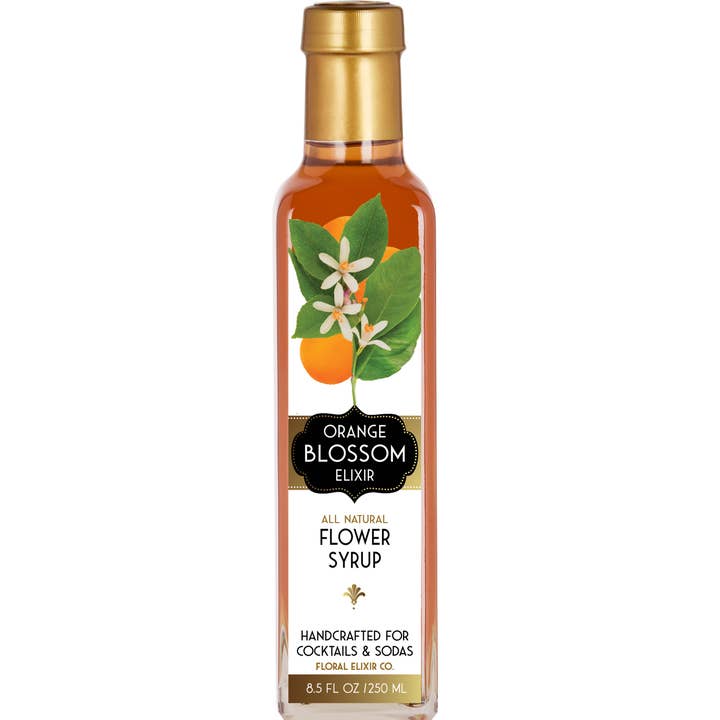 Orange Blossom Elixir. All Natural Cocktail & Soda Syrup. for wholesale by Floral Elixir Co.