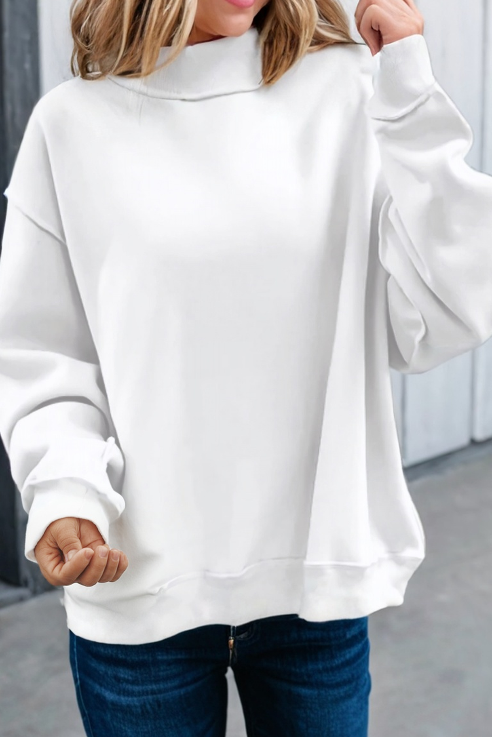 LA Society - Wholesale Sweatshirt - Women's - LAS Oversize Drop Shoulder Reversible Sweatshirt (S-XL)1