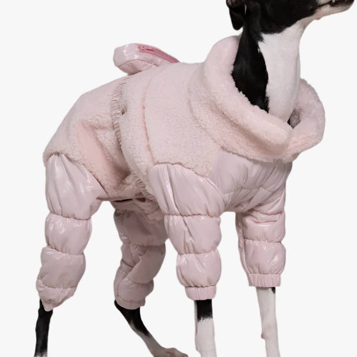 Sugarloaf Sherpa Onesie - Dusty Pink for wholesale by PEBOT