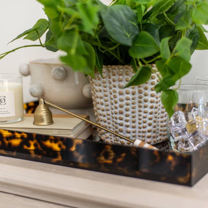 Auden & Avery - Wholesale Decorative Tray - VIDA Acrylic Tortoise X-Large Tray With Handles1