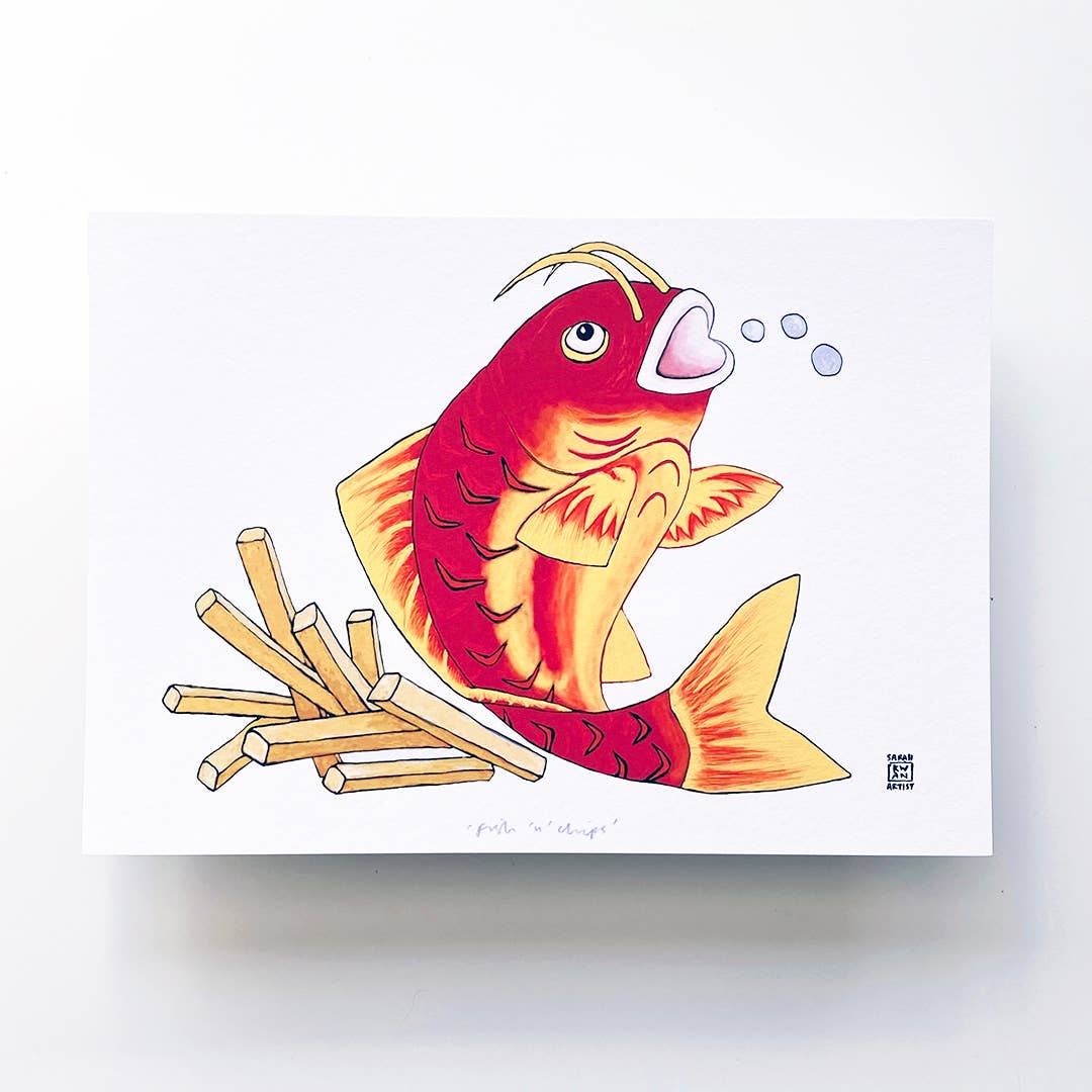 Sarah Kwan Artist – wholesale Art print – Fish n Chips Prints1
