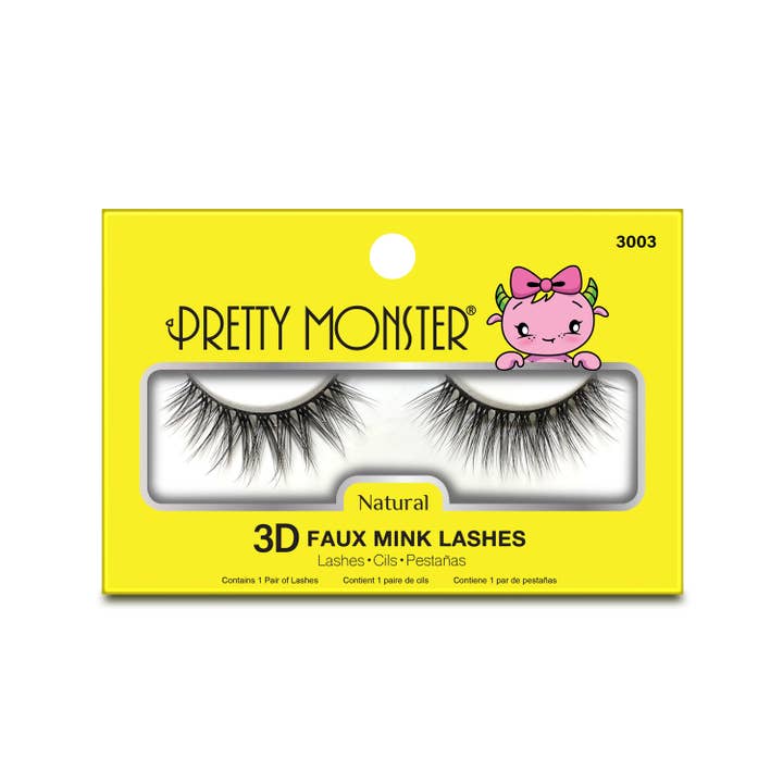 Rude Cosmetics – wholesale False/fake eyelashes – Pretty Monster Natural 3D Faux Mink Lashes