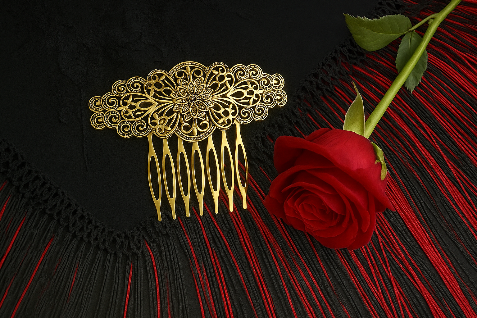 Wild & Free – wholesale Hårnålar – Vacker sevillansk flamencostil kam0