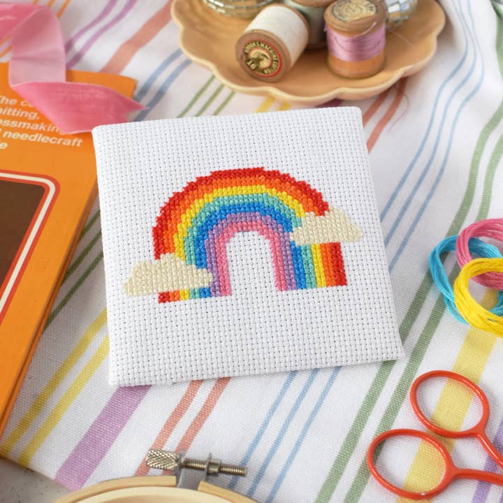 'Over the Rainbow' Mini Cross Stitch Kit for wholesale by The Make Arcade