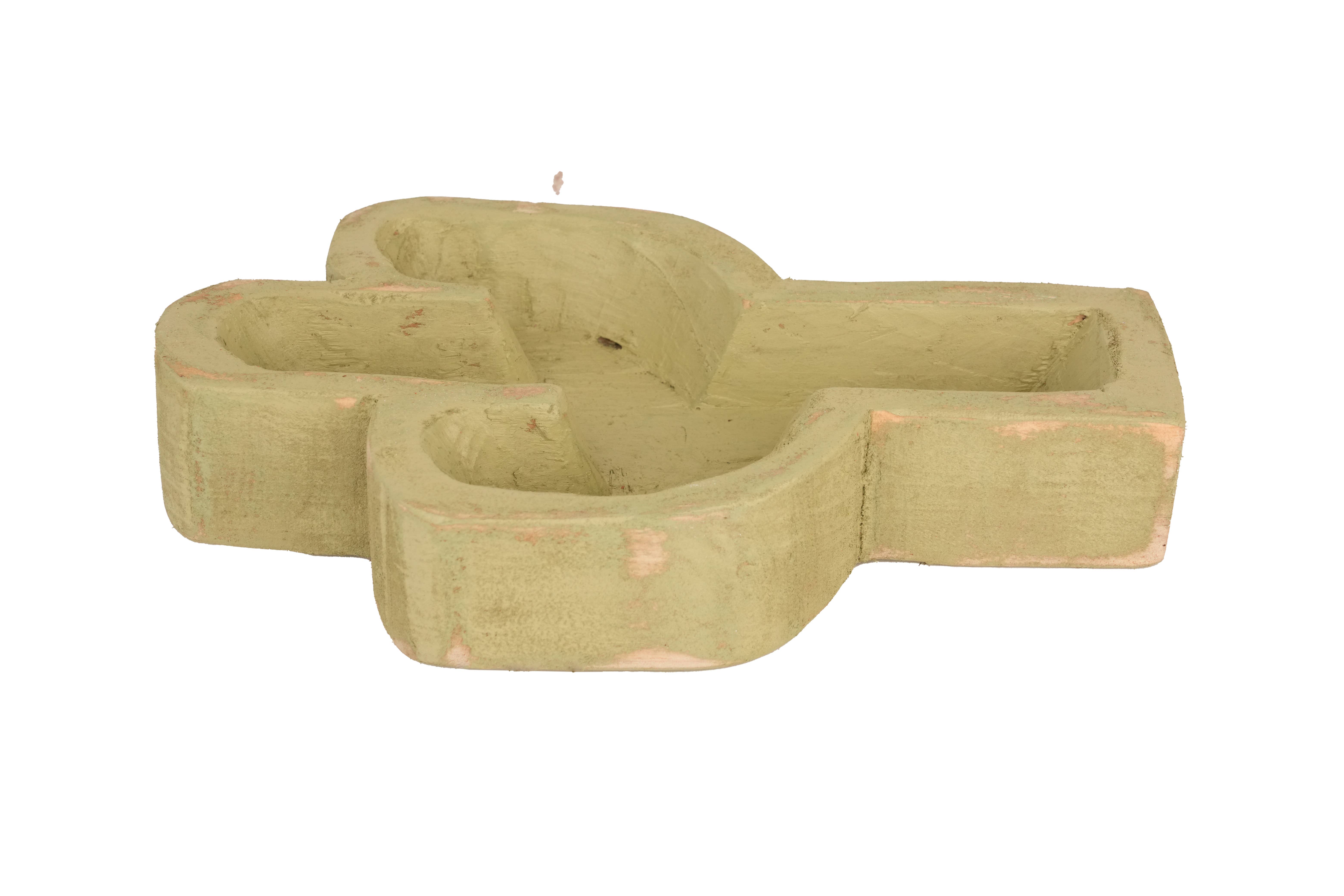 My Amigos Imports - Wholesale Candle Holder - Mini Cactus Bowl-7 x 12-Carved-Candle Ready-Mini Cactus10