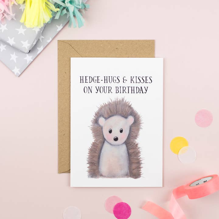 Hedge-Hugs & Kisses On Your Birthday - Snapshot Collection for wholesale by Little Paperie