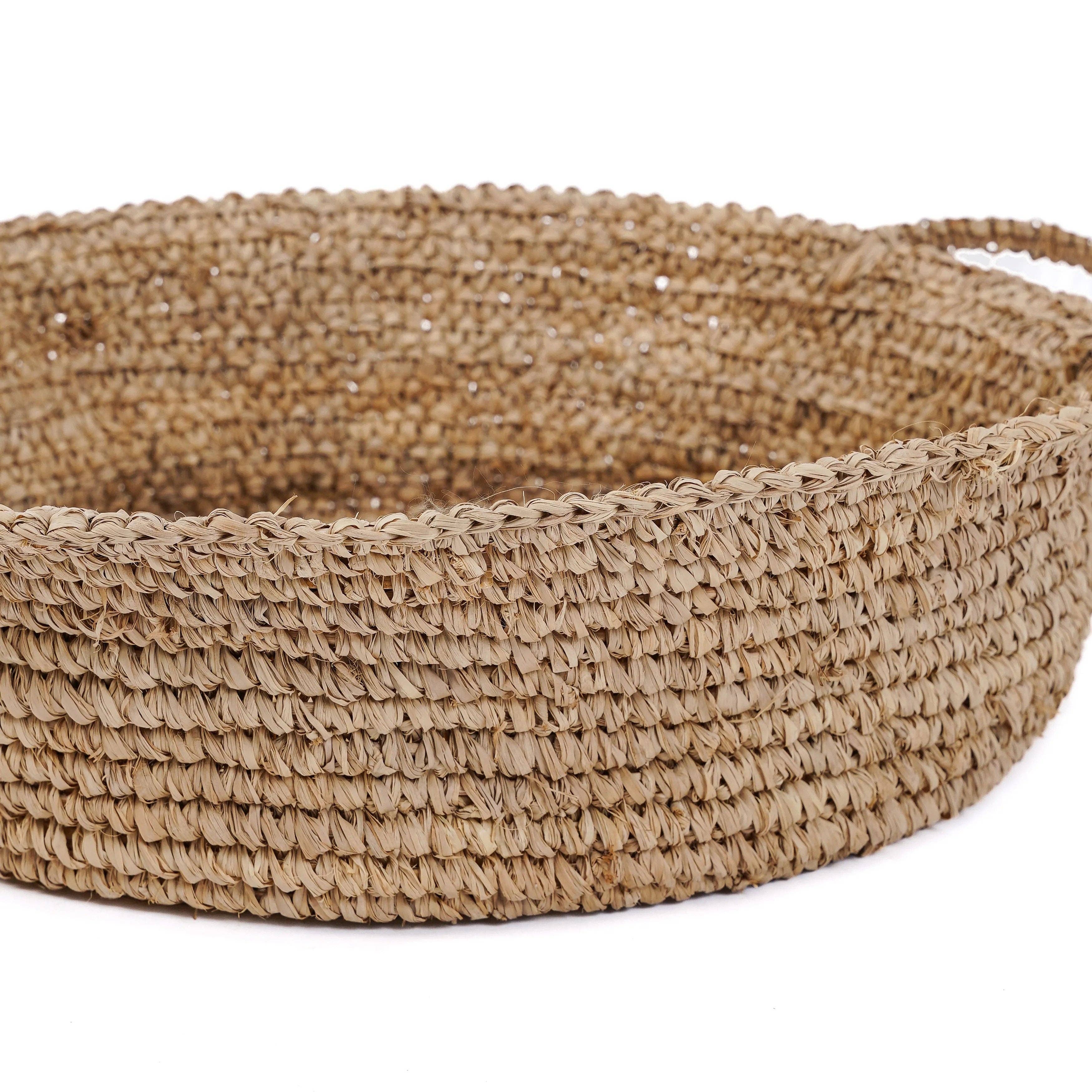 Bazar Bizar Living - Wholesale Basket - The Raffia Basket Trays - Natural - L4
