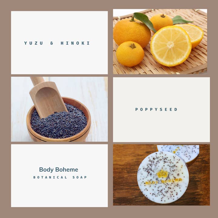 Yuzu & Hinoki Botanical soap for wholesale by Body Boheme