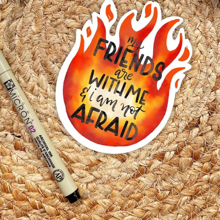 Crescent City Fire Sprite Lehabah Flame Sticker for wholesale by Serafine Art and Design