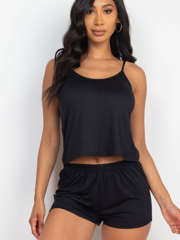 CAPELLA APPAREL - Wholesale Lounge Set - Women's - Cami Top & Shorts Lounge Set