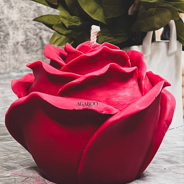 Agaboo Candle - Wholesale Novelty candle - Giant Rose Petal Candle 5.5x6in - Flowers7