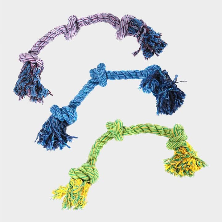 4cats Heimtierbedarf GmbH - Wholesale Pet Rope Toy - Dog - Happy Pet Nuts for Knots 3 Knot - 2 sizes, colours vary
