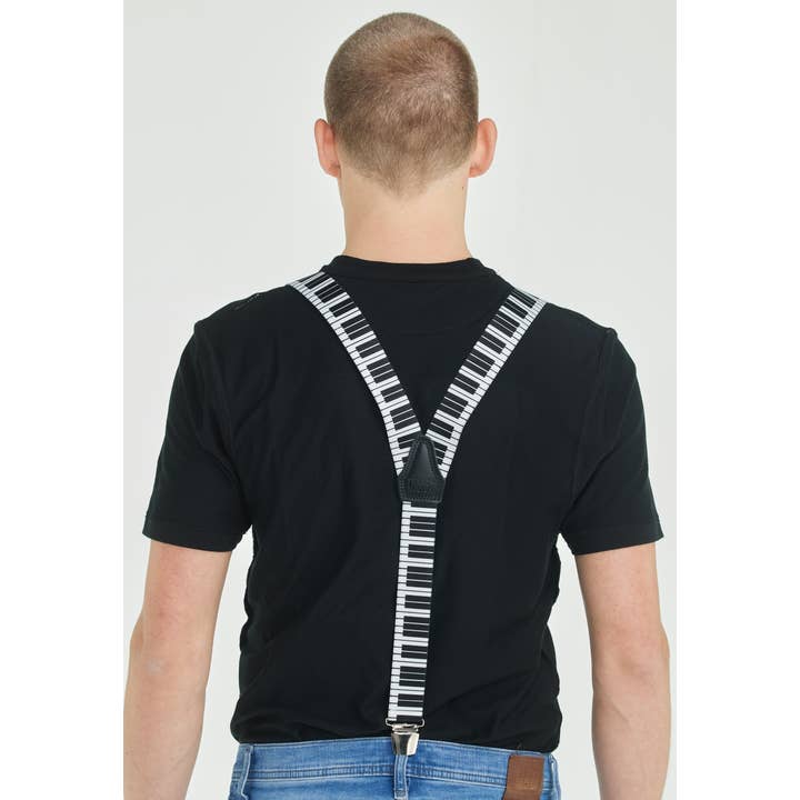Pierre Mouton – Großhandel Hosenträger – Unisex – Pierre Mouton Herren Hosenträger mit Klaviertastatur, 120 cm, handgefertigt3
