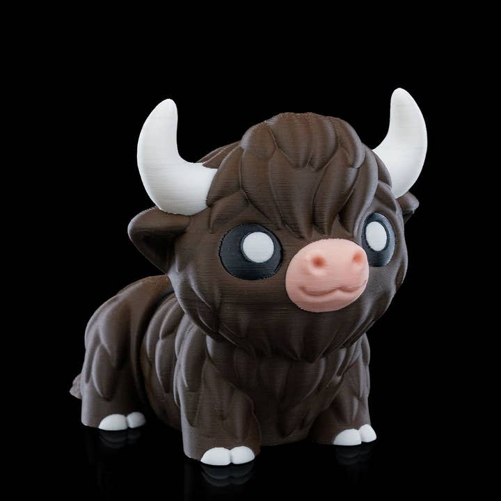 The Butler's Company - Wholesale Decoratief beeldje - Highland Cow Flexi | Hoogwaardige 3D-geprinte dieren1
