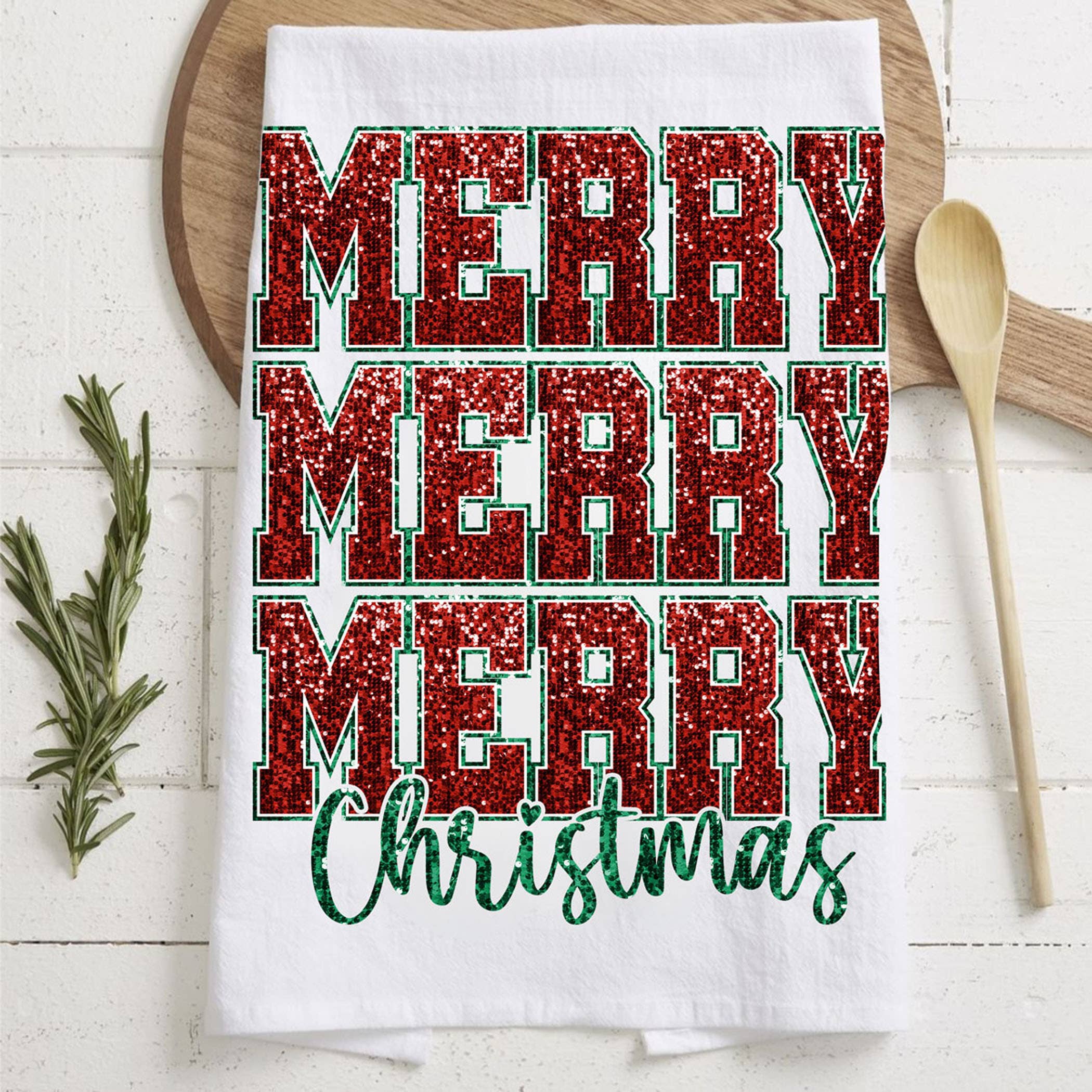 Gia Roma - Wholesale Tea Towel - Vintage Santa Holiday Kitchen Towel & Decor | Pink Christmas5