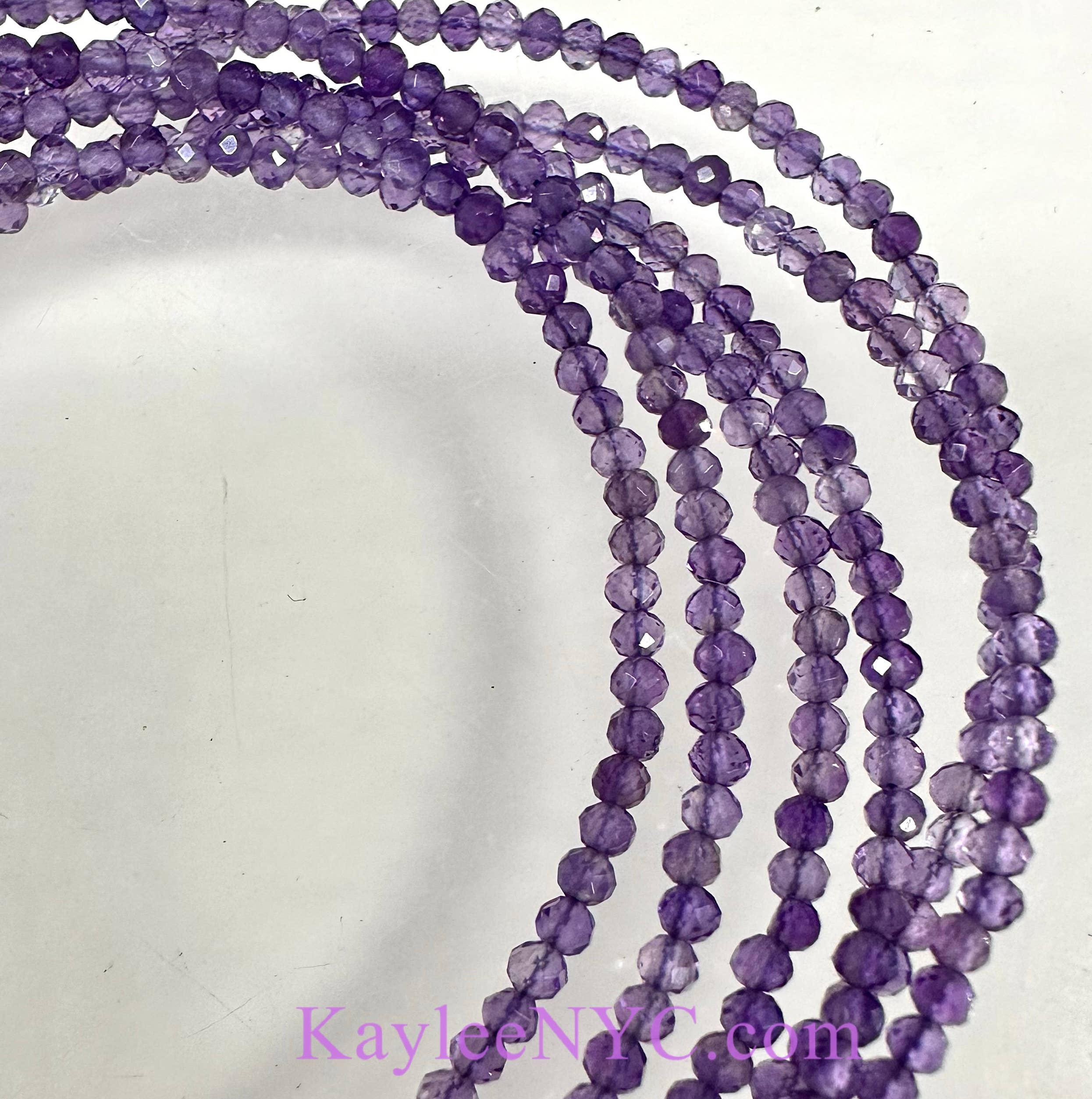 KayleeNYC - Wholesale Anklet - 2mm Natural Amethyst Anklets Crystal Healing4