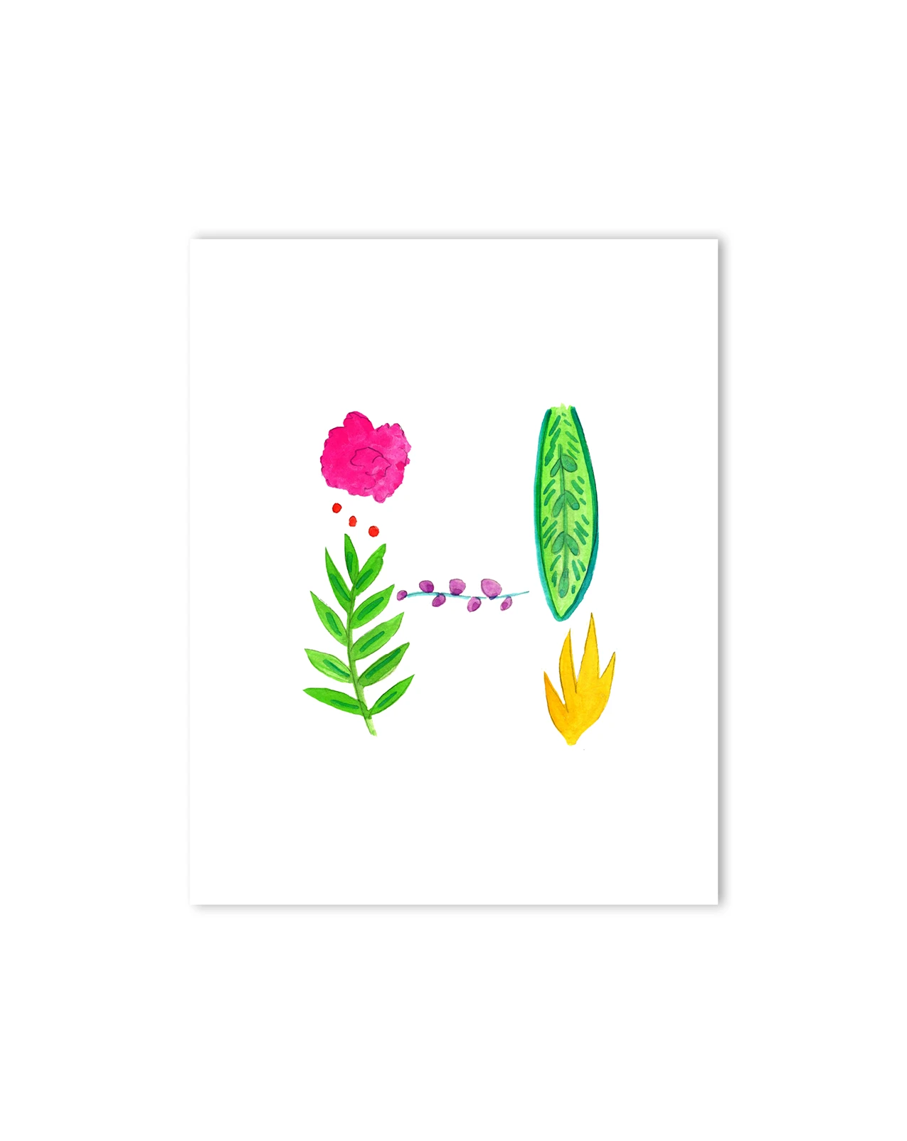 Island Haus Co – Großhandel Kunstdruck – Tropischer H-Buchstaben-Druck0