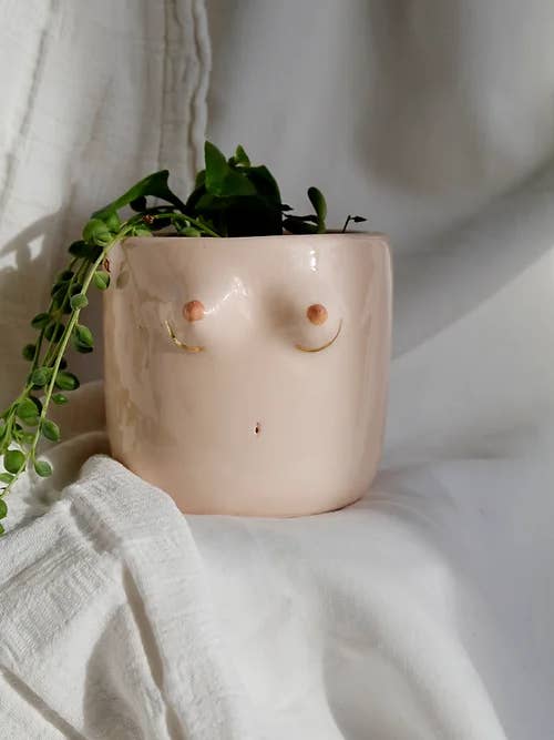 Maceta Doris con cicatriz dorada para venta al por mayor de Vivas Ceramica