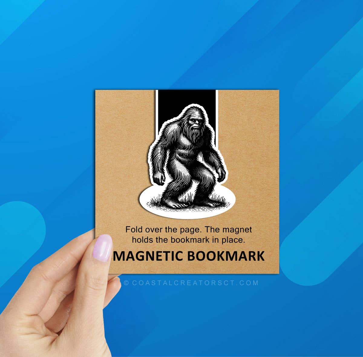 Coastal Creators of Connecticut - Wholesale Bookmark - Bigfoot Sasquatch Reversible Magnetic Bookmark (Packaged)0