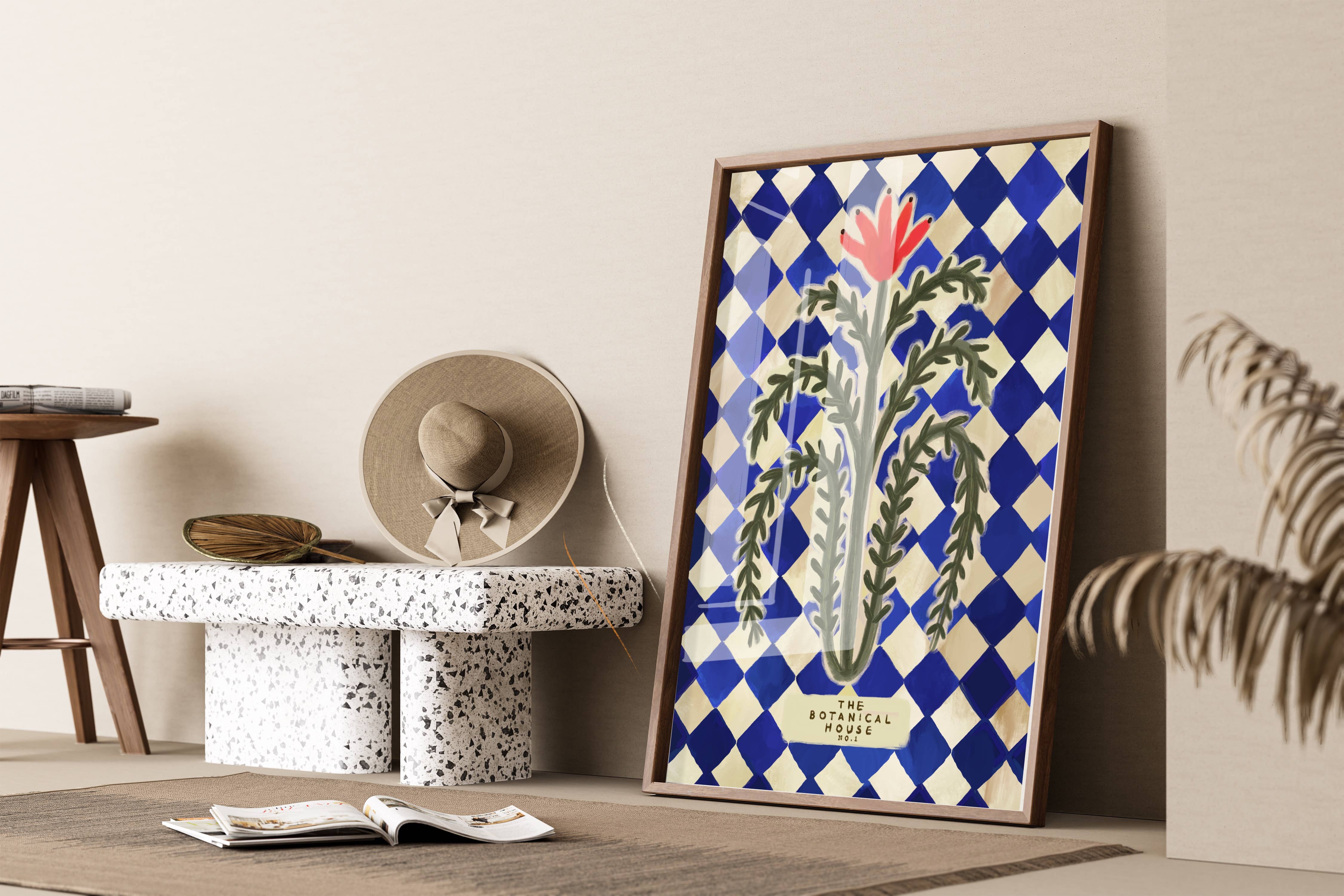 Kate Fox Design - Wholesale Kunstprint - Botanische huis kunstafdruk, neutrale print, handgetekend, eigenzinnig6