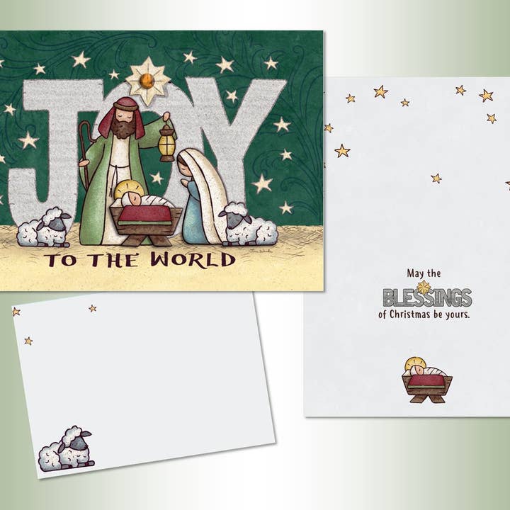 JOY to the World - Hand Embellished #65107 for wholesale by Lux Press Group | LPG Greetings