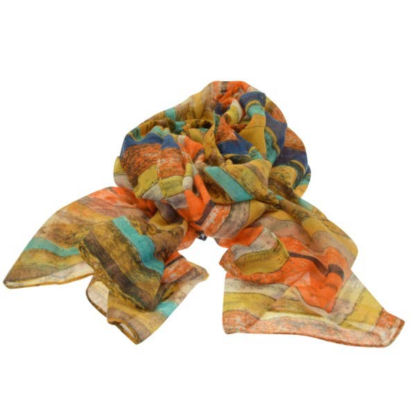 Yellow Stripe Scarf for wholesale by Miss Milly Limited