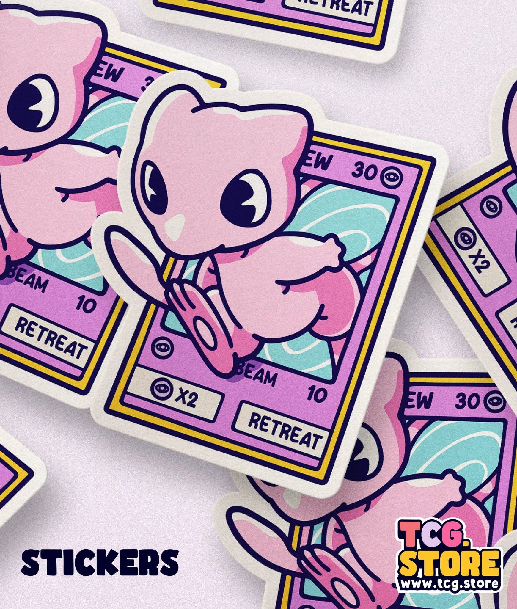 TCG.Store - TCGDOTSTORE - Wholesale Sticker - Mew Pokémon Sticker4