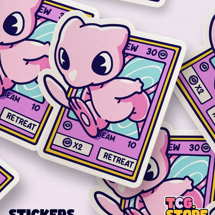 TCG.Store - TCGDOTSTORE - Wholesale Sticker - Mew Pokémon Sticker4