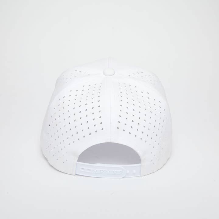 Funky Junque - Wholesale Baseball Cap - Unisex - Blank Laser Cut Golf Rope Cap - White2