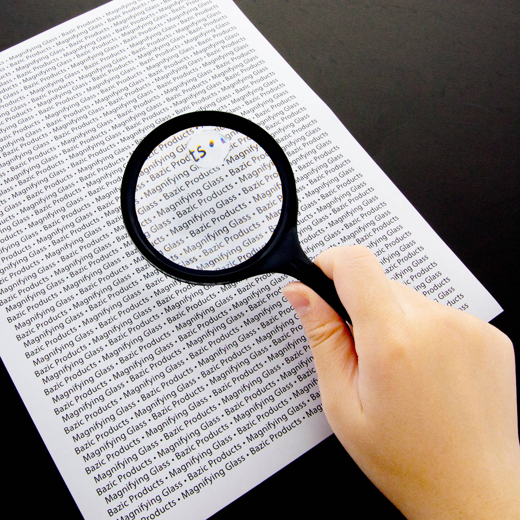 BAZIC Products - Wholesale Magnifying Glass - 3" Round 2x Handheld Magnifier & 4x Bifocal Inset4