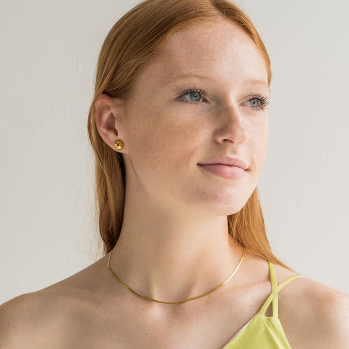 Brenda Grands Jewelry - Wholesale Link & Chain Necklace - Waterproof Gold Micro Herringbone Necklace3