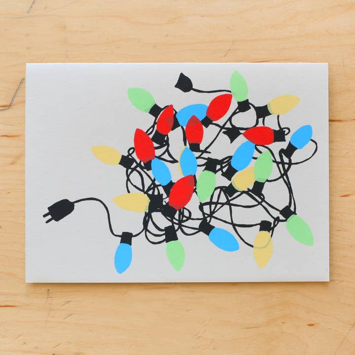 BOÎTE DE 6 CARTES DE VŒUX LIGHTS PILE pour la vente par Alphabet Studios