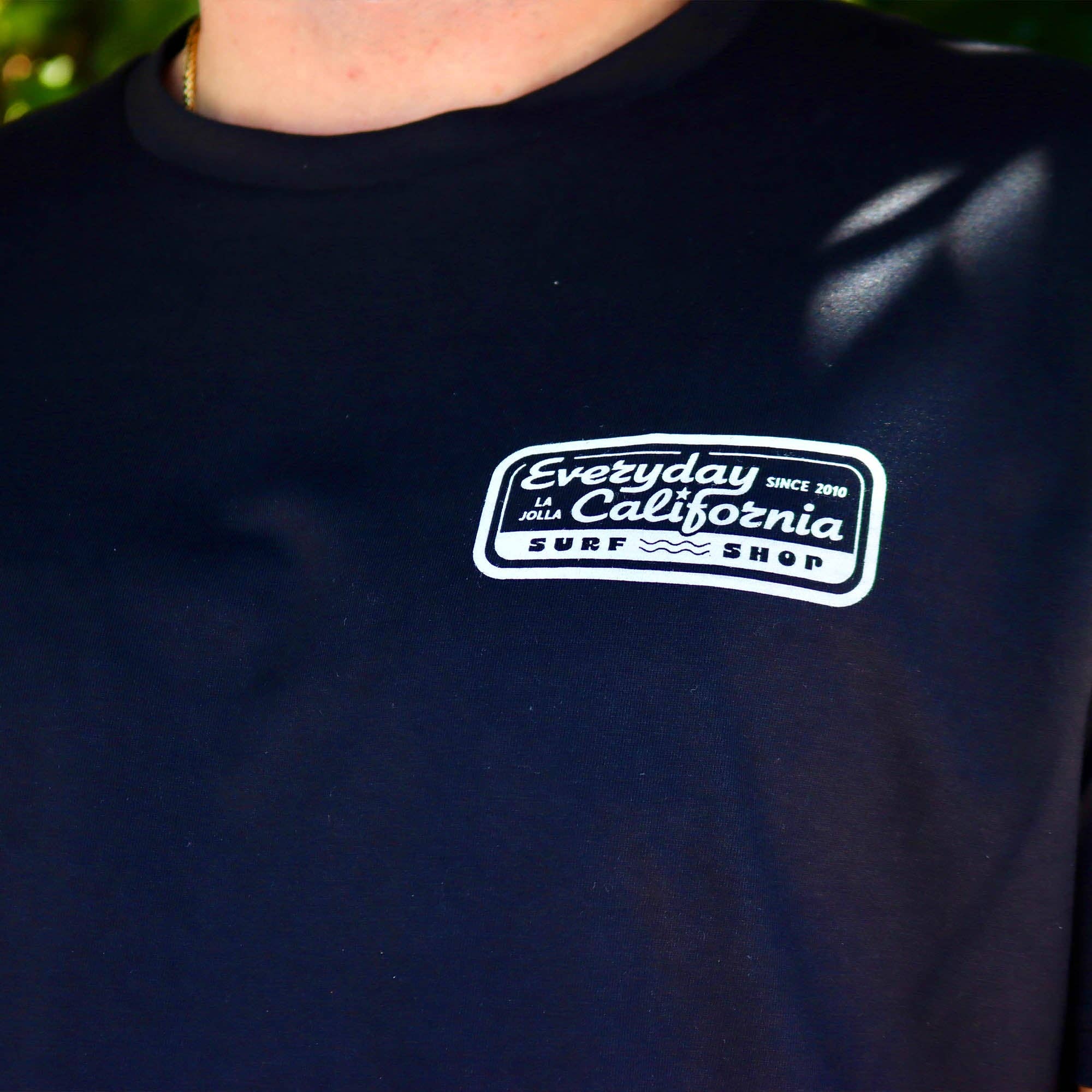 Black Surf Shop Tee - Everyday California Logo Unisex Graphic Tee for wholesale on Faire2