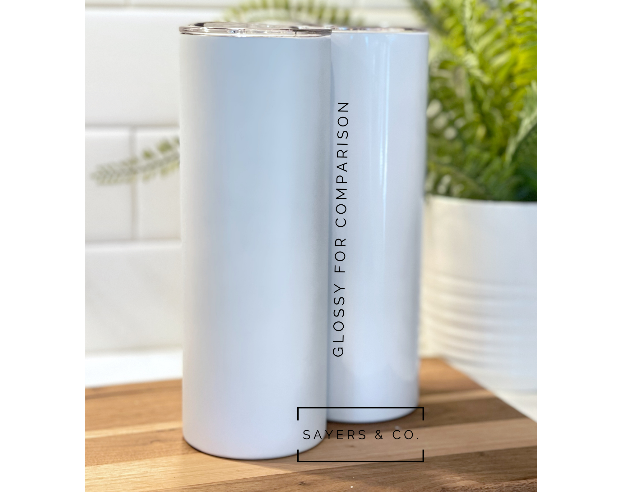 Sayers & Co. - Wholesale Insulated Mug/Tumbler - MATTE 20oz or 30oz STRAIGHT White SUBLIMATION Skinny Tumbler, 20 oz, 30oz3