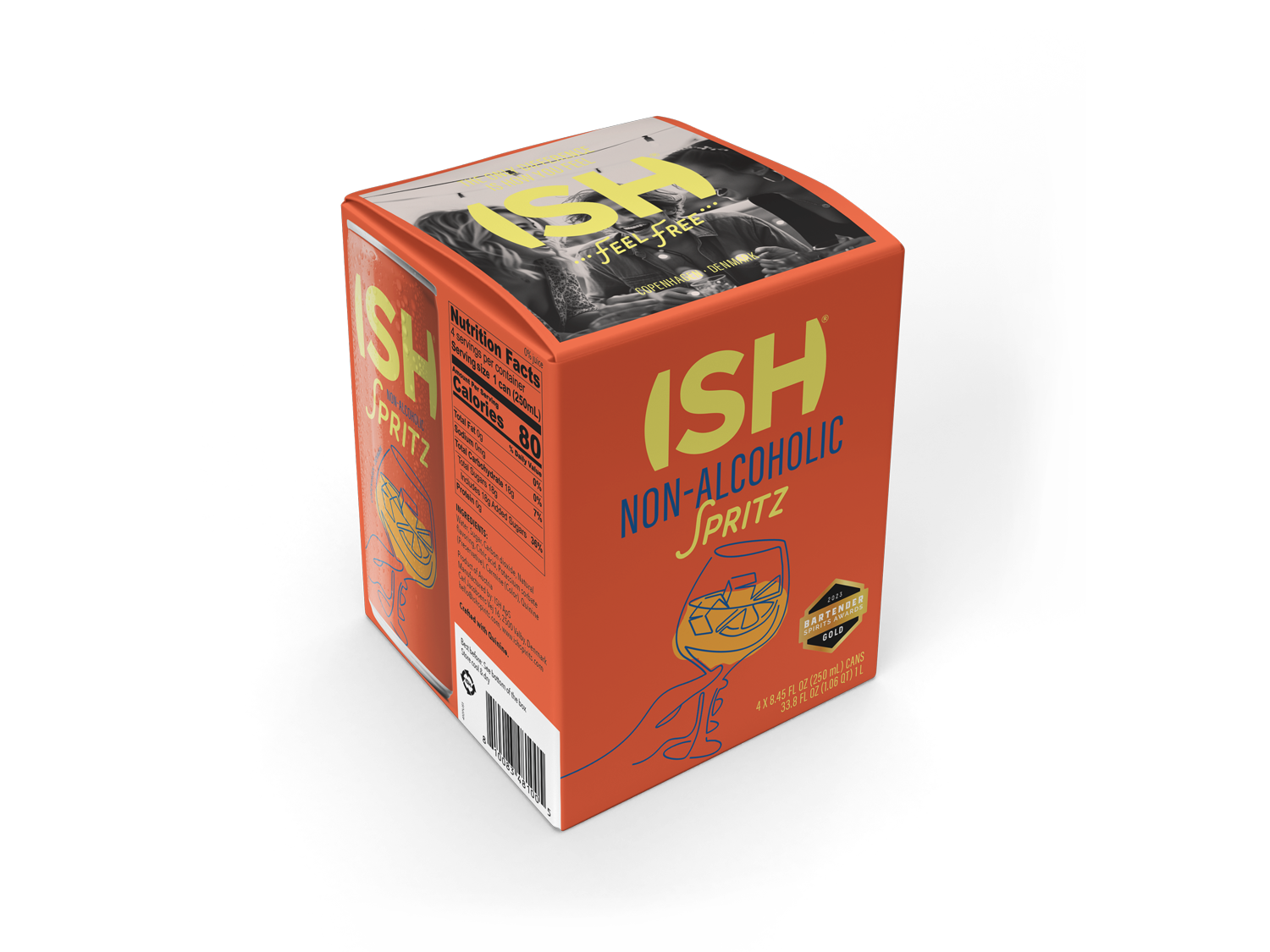 The Zero Proof - Wholesale Non-Alcoholic Aperitif/Mocktail - ISH Spritz - 4-Pack1