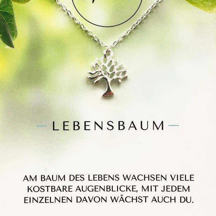 gold Tree of life necklace fashion jewellery silver for wholesale on Faire0