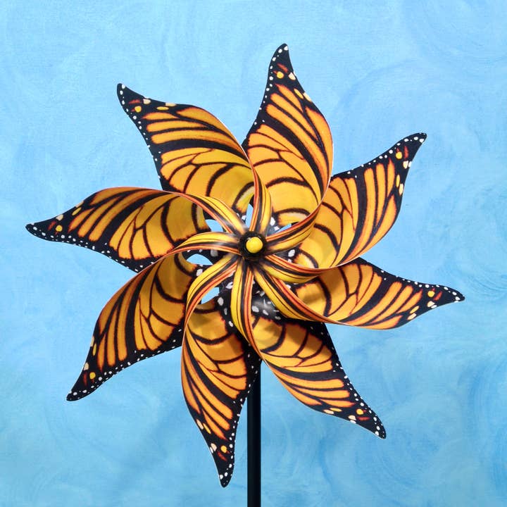 Paper Arboretum - Wholesale Wind Spinner - Monarch Butterfly Pinwheel Wind Spinner Whirligig Fan